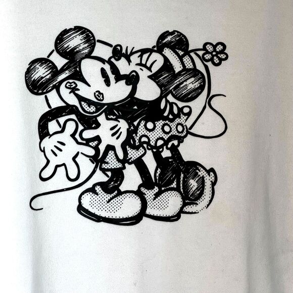 Uniqlo x Joshua Vides Disney Mickey & Minnie Sweatshirt White L UT Collaboration - Picture 2 of 5